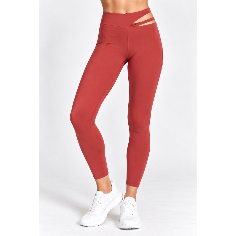 Lululemon Cut-Out Waist HR Train Tight 25 Desert Sun Red LW5GR1S Size 10 NWT